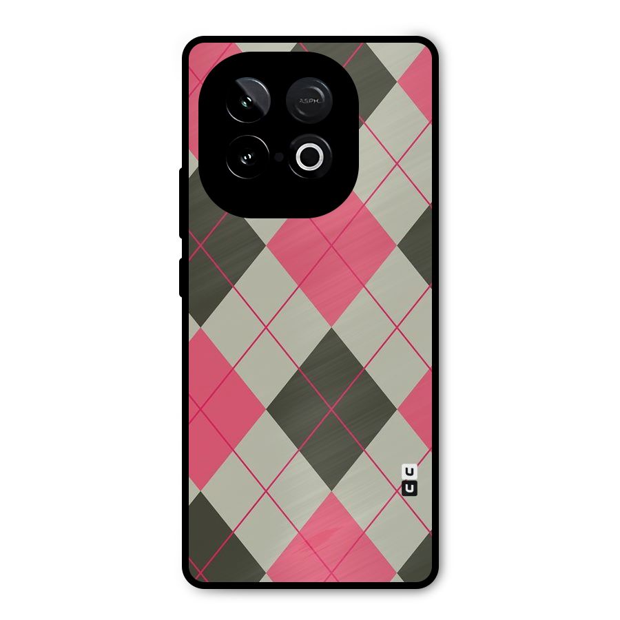Check And Lines Metal Back Case for iQOO Neo 10