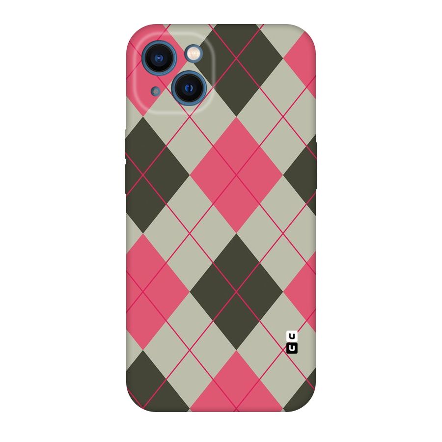 Check And Lines Original Polycarbonate Back Case for iPhone 13