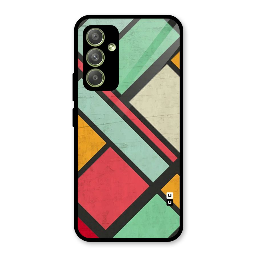 Check Colors Glass Back Case for Galaxy A54