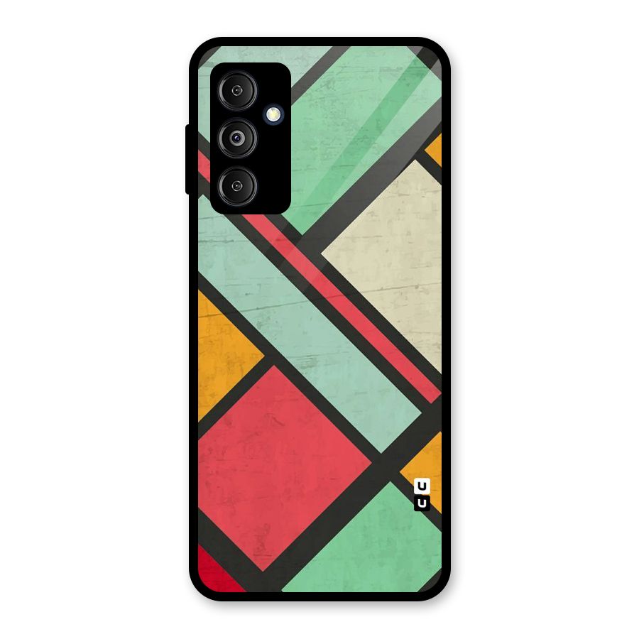 Check Colors Glass Back Case for Galaxy M14 5G