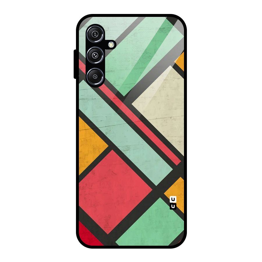 Check Colors Glass Back Case for Galaxy M34 5G