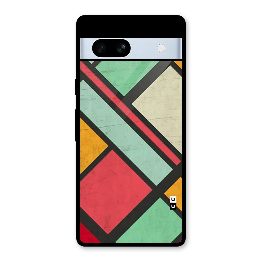 Check Colors Glass Back Case for Google Pixel 7a