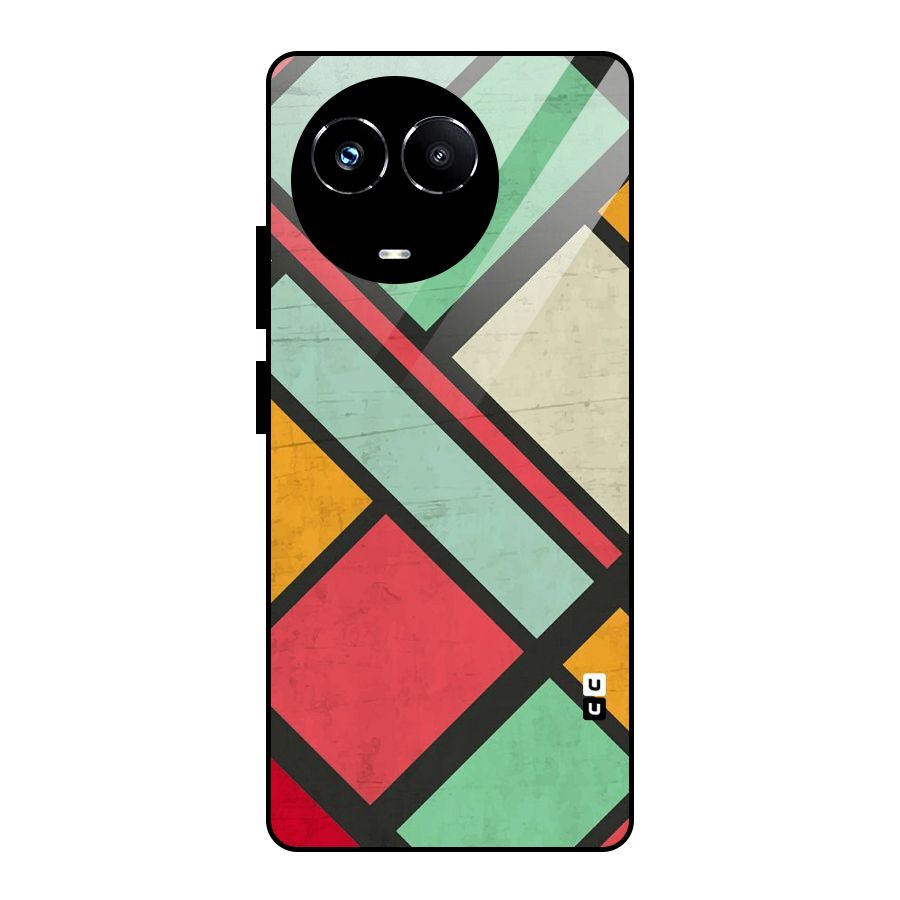 Check Colors Glass Back Case for Realme Narzo 60X