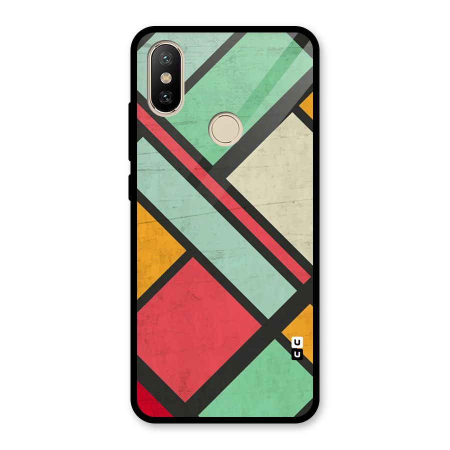Check Colors Glass Back Case for Redmi A2