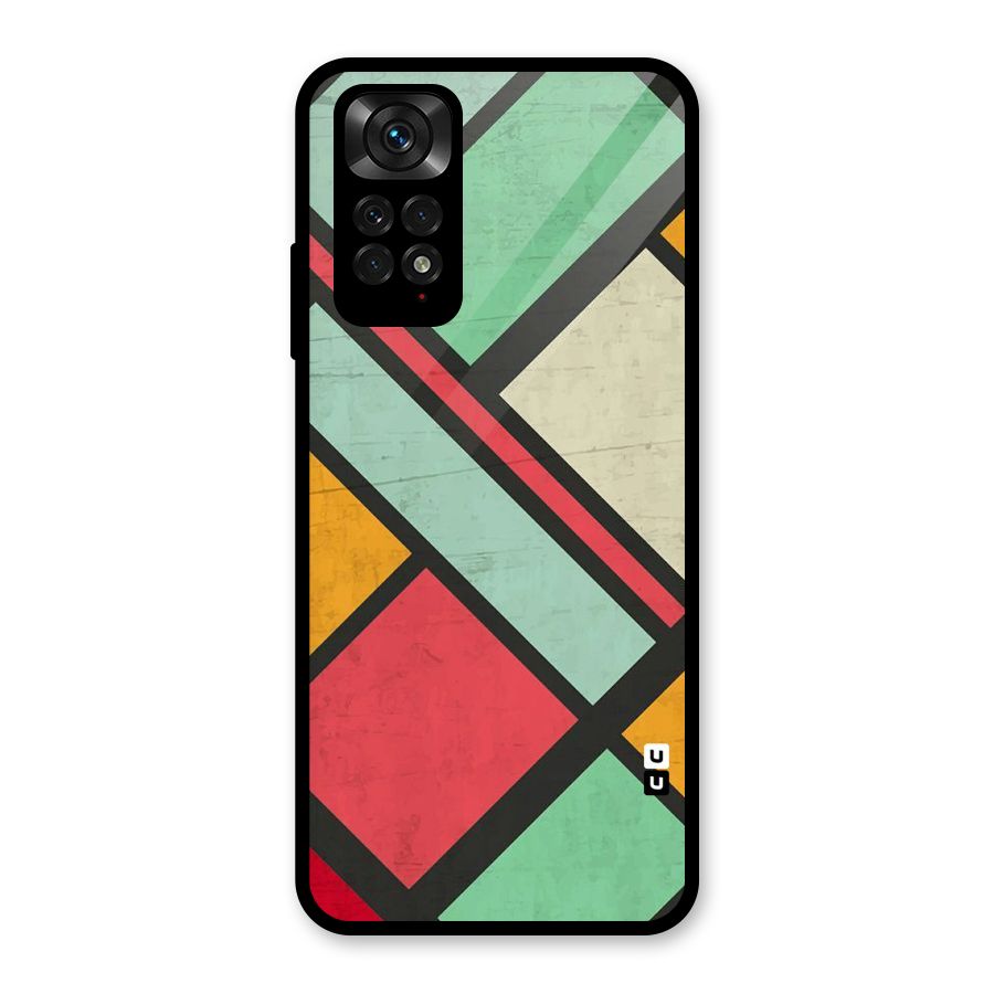 Check Colors Glass Back Case for Redmi Note 11S