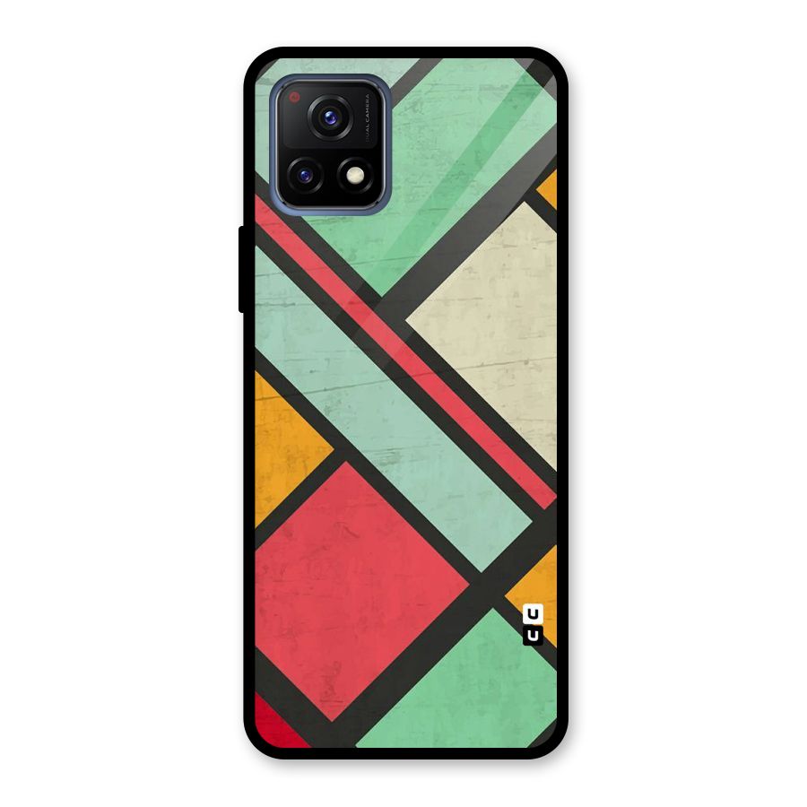 Check Colors Glass Back Case for Vivo Y72 5G