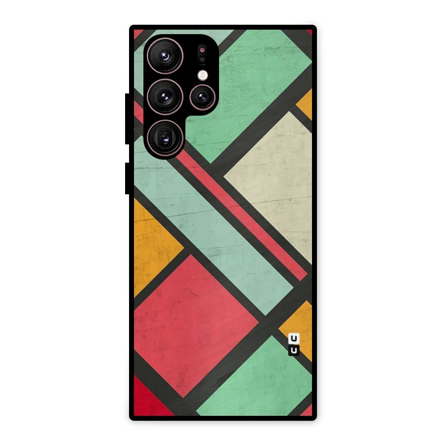 Check Colors Metal Back Case for Galaxy S22 Ultra 5G