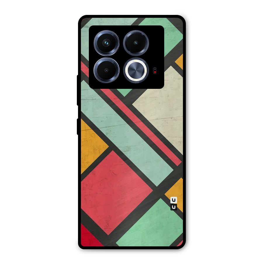 Check Colors Metal Back Case for Infinix Note 40 5G