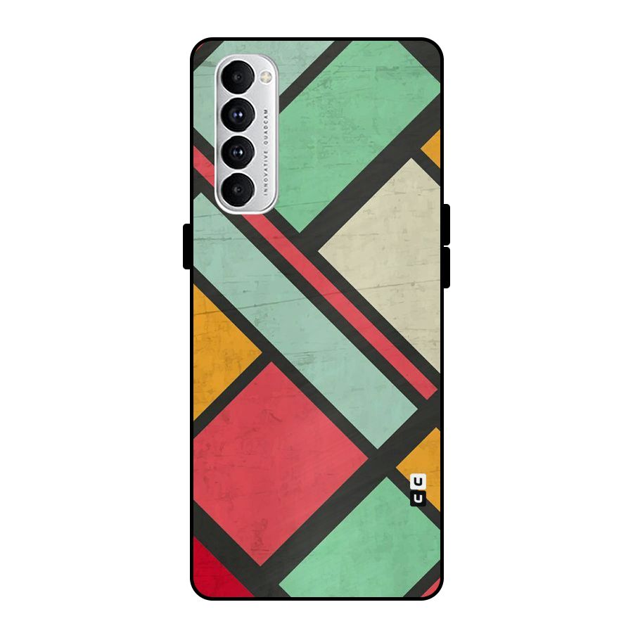 Check Colors Metal Back Case for Oppo Reno4 Pro