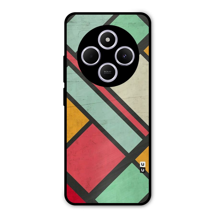 Check Colors Metal Back Case for Poco C75 5G