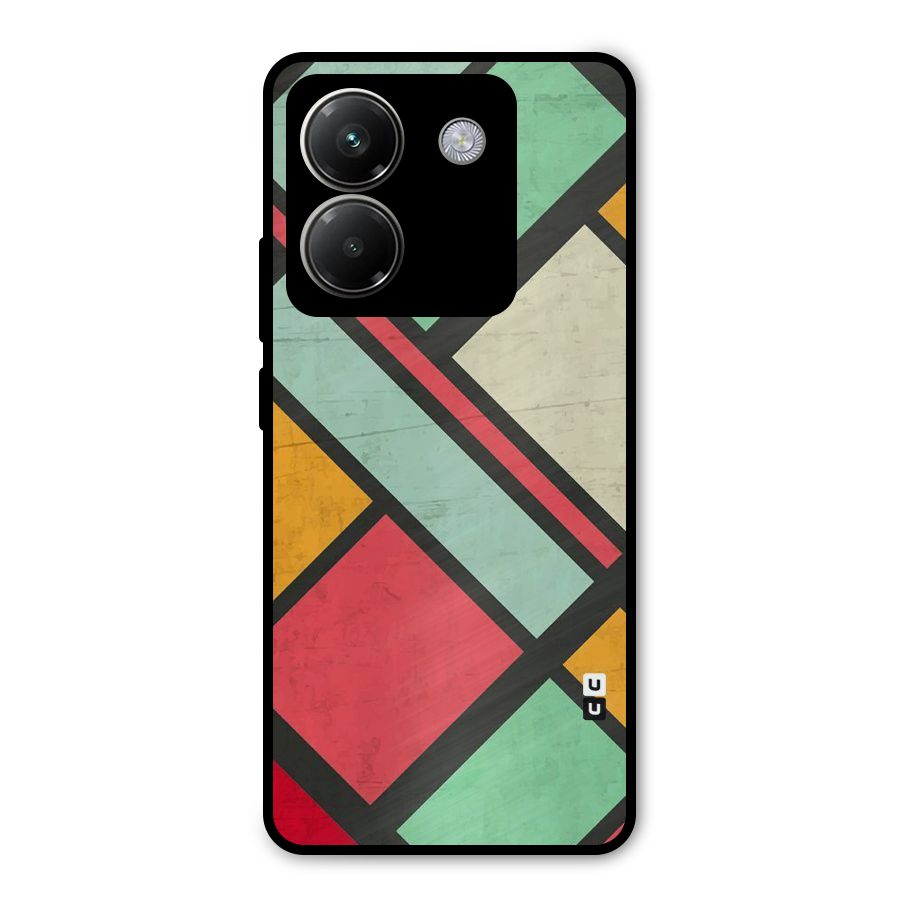 Check Colors Metal Back Case for Poco M7 Pro 5G