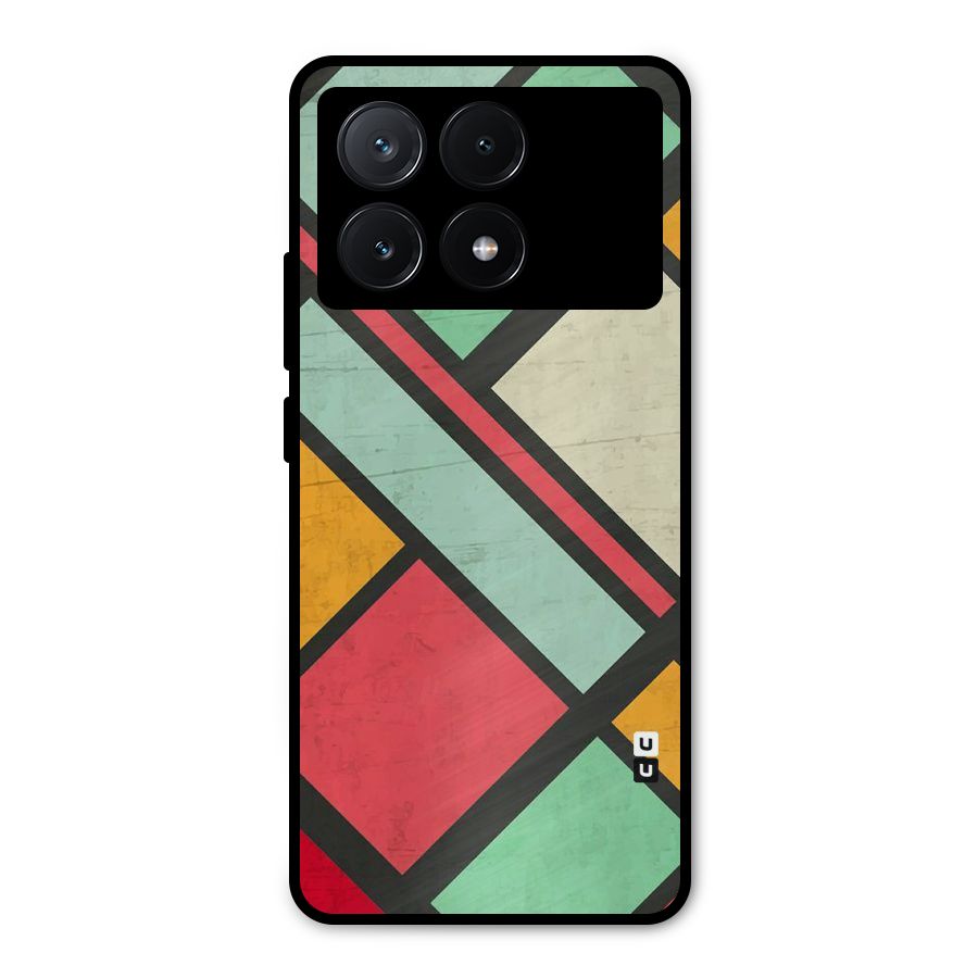 Check Colors Metal Back Case for Poco X6 Pro