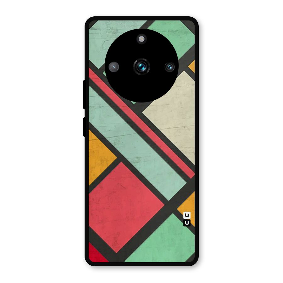 Check Colors Metal Back Case for Realme 11 Pro Plus