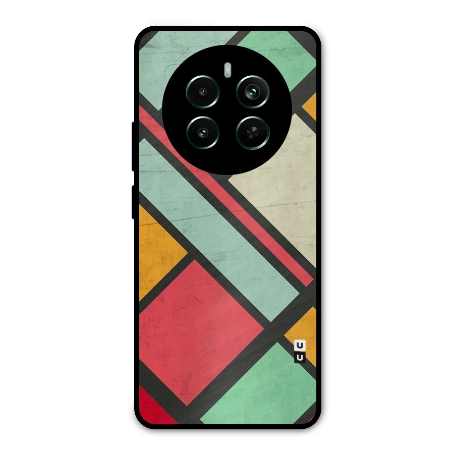 Check Colors Metal Back Case for Realme 12 Pro Plus