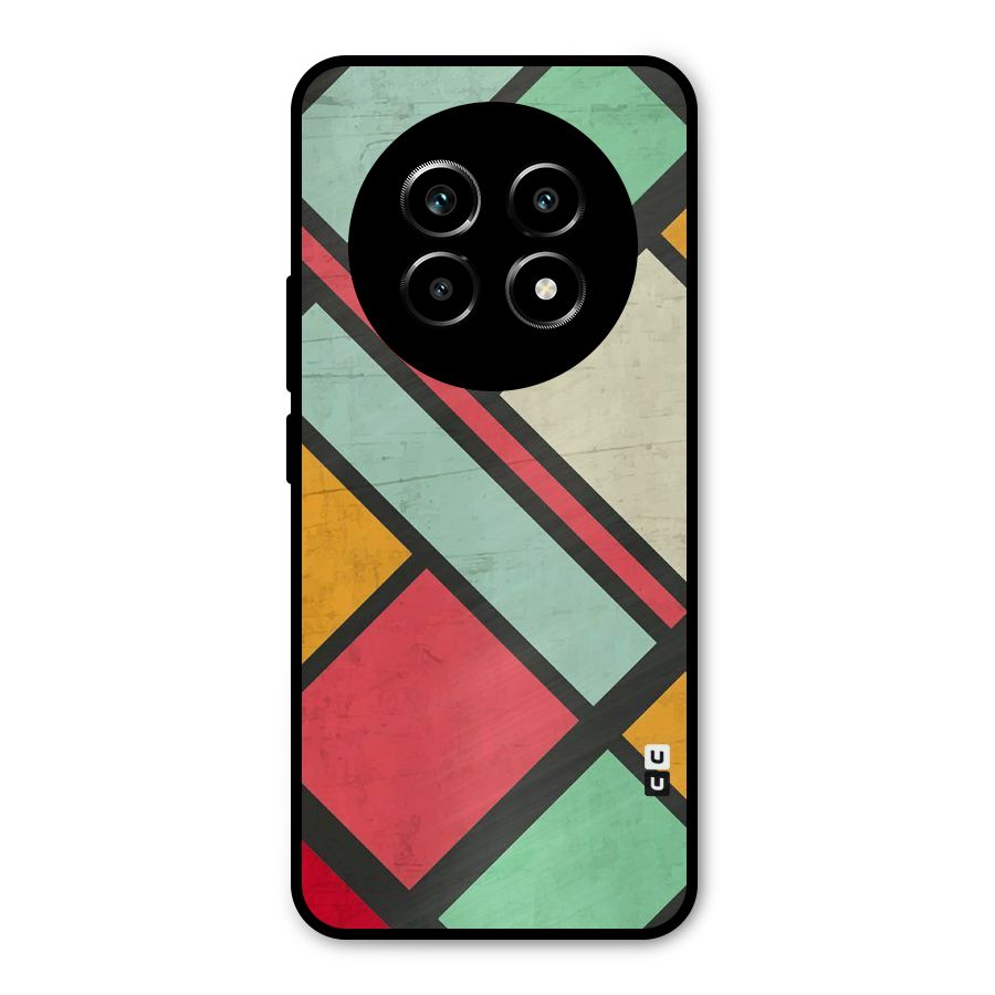 Check Colors Metal Back Case for Realme 13 Pro