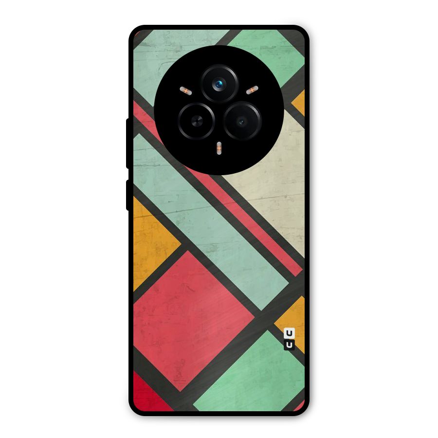 Check Colors Metal Back Case for Realme 14 Pro