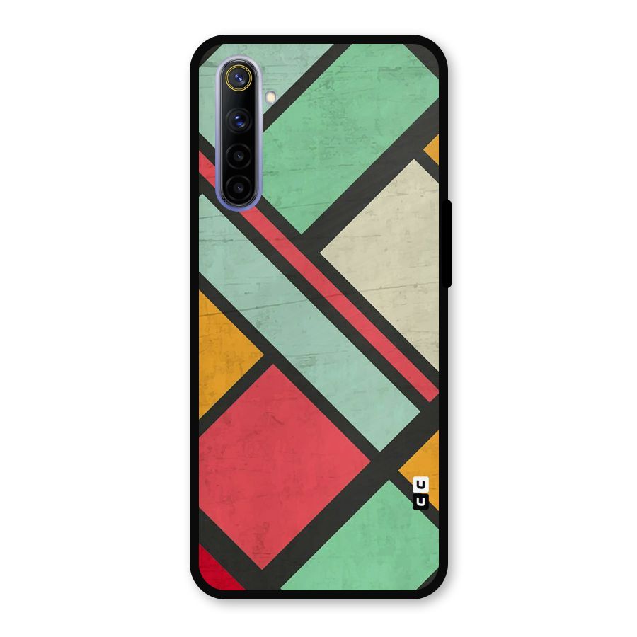 Check Colors Metal Back Case for Realme 6i