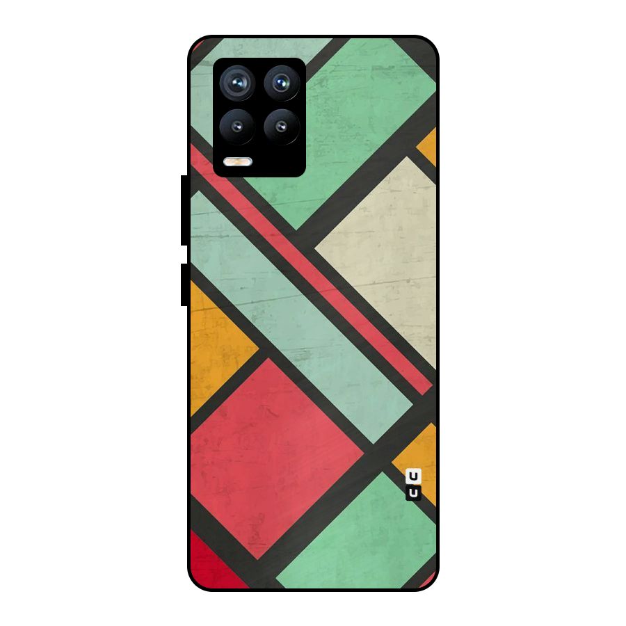 Check Colors Metal Back Case for Realme 8 Pro