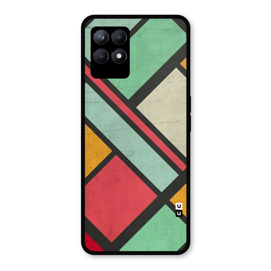 Check Colors Metal Back Case for Realme 8i