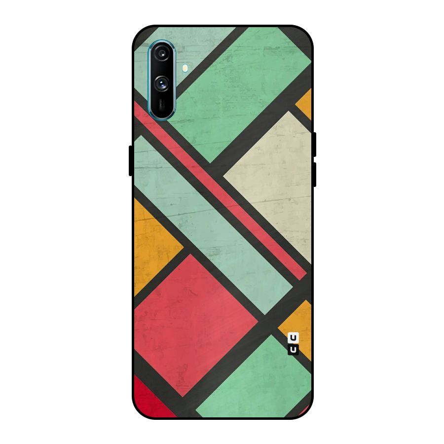 Check Colors Metal Back Case for Realme C3