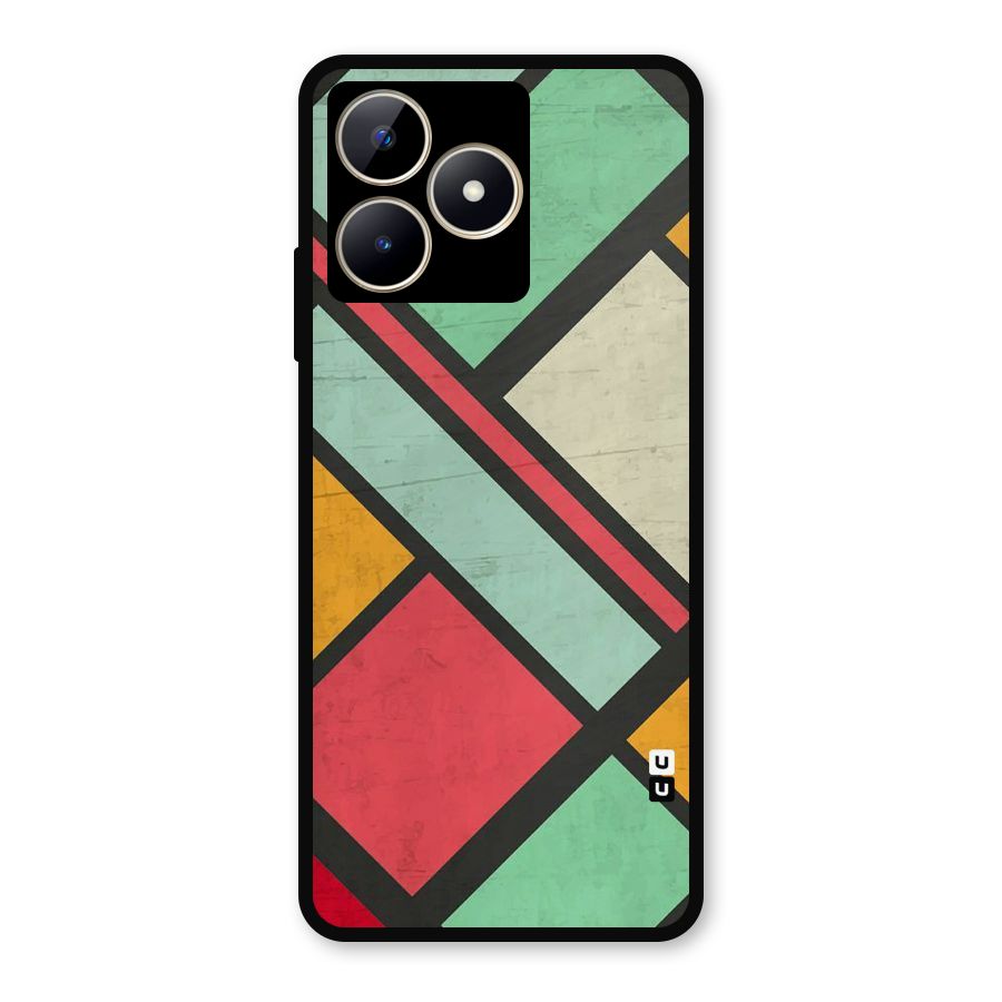 Check Colors Metal Back Case for Realme C53