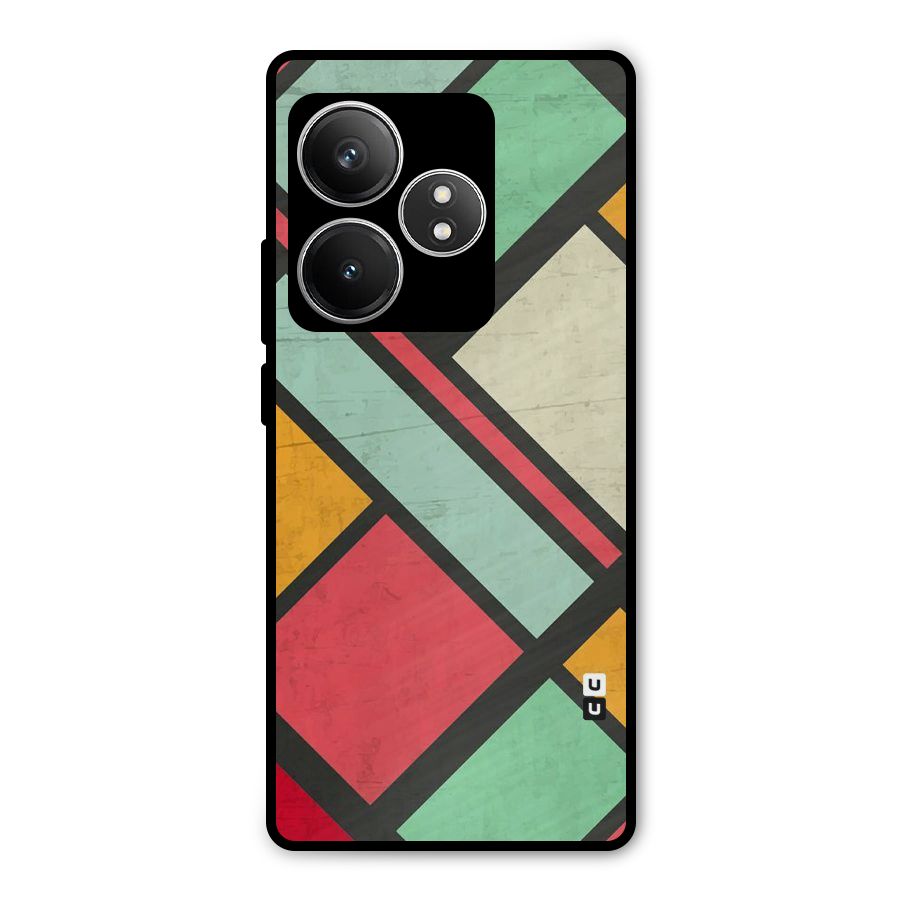 Check Colors Metal Back Case for Realme GT 6T