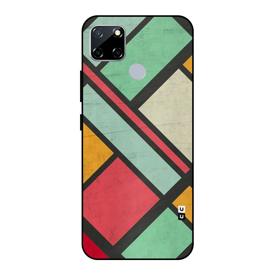 Check Colors Metal Back Case for Realme Narzo 20