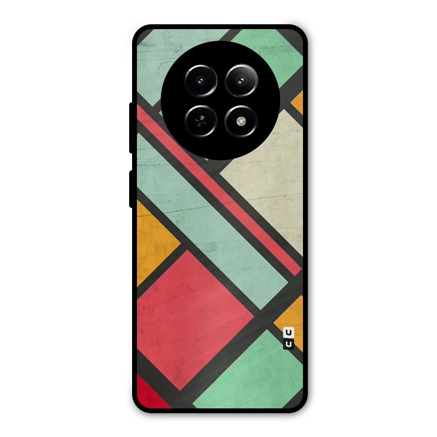 Check Colors Metal Back Case for Realme Narzo N65