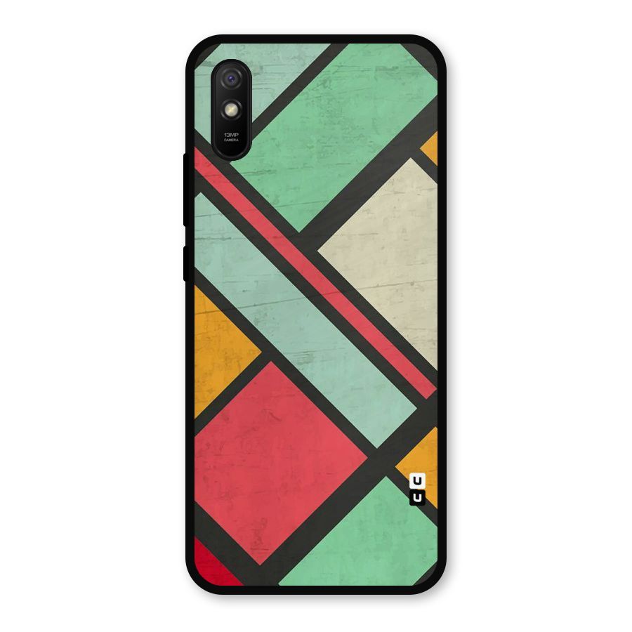 Check Colors Metal Back Case for Redmi 9a
