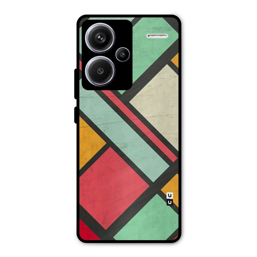 Check Colors Metal Back Case for Redmi Note 13 Pro Plus