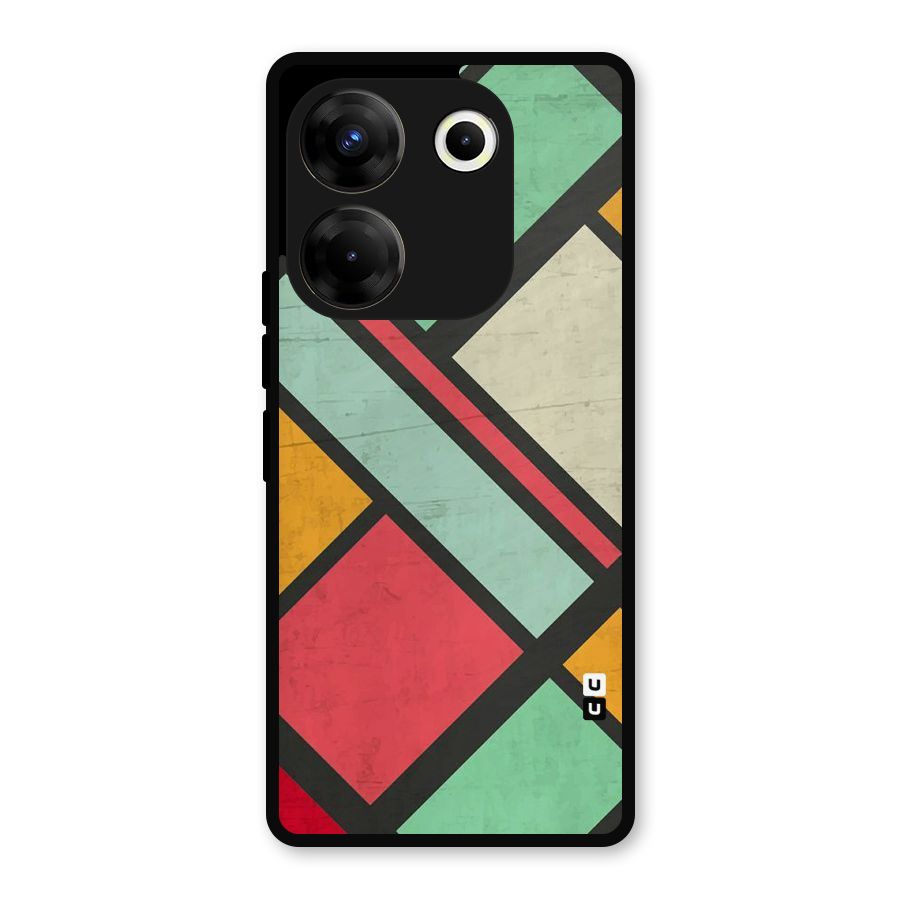 Check Colors Metal Back Case for Tecno Camon 20