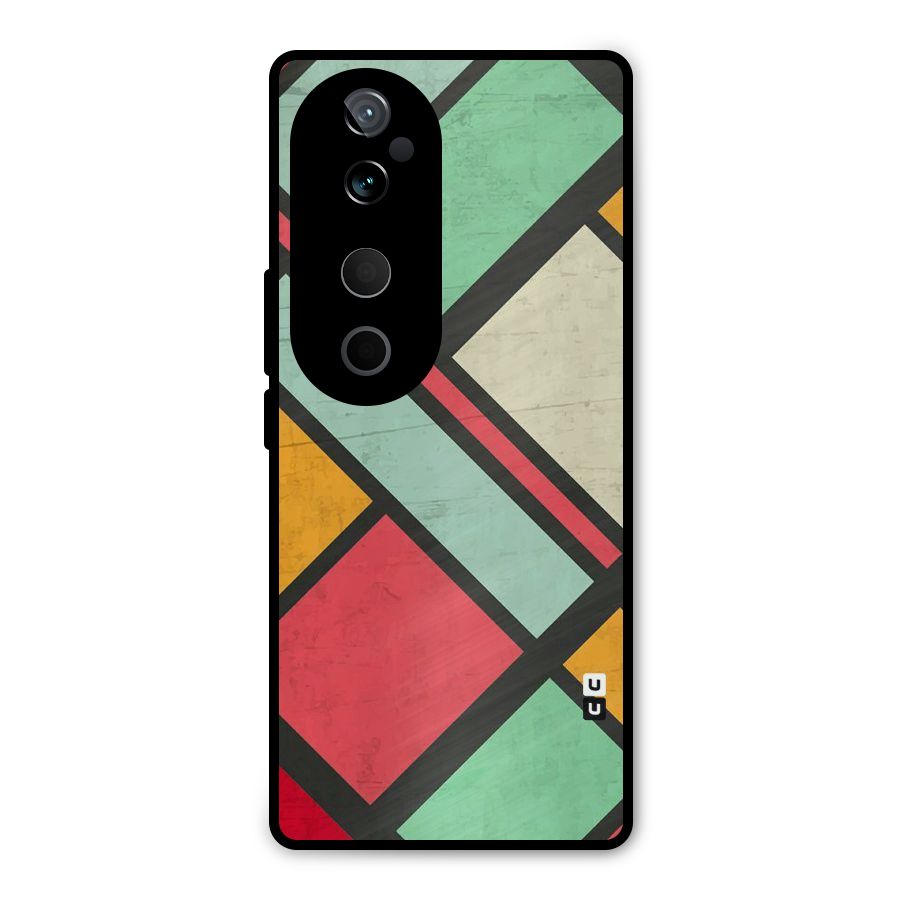 Check Colors Metal Back Case for Vivo T3 Ultra