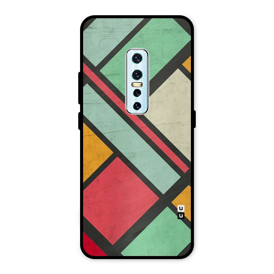 Check Colors Metal Back Case for Vivo V17 Pro