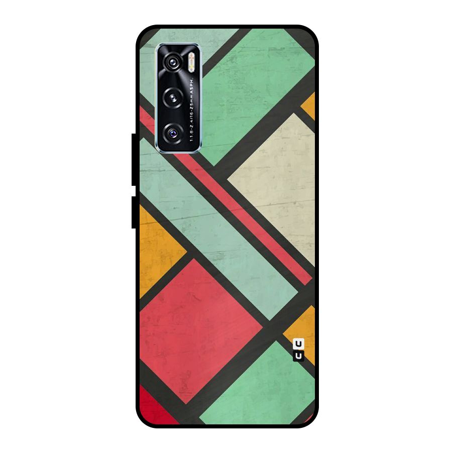 Check Colors Metal Back Case for Vivo V20 SE