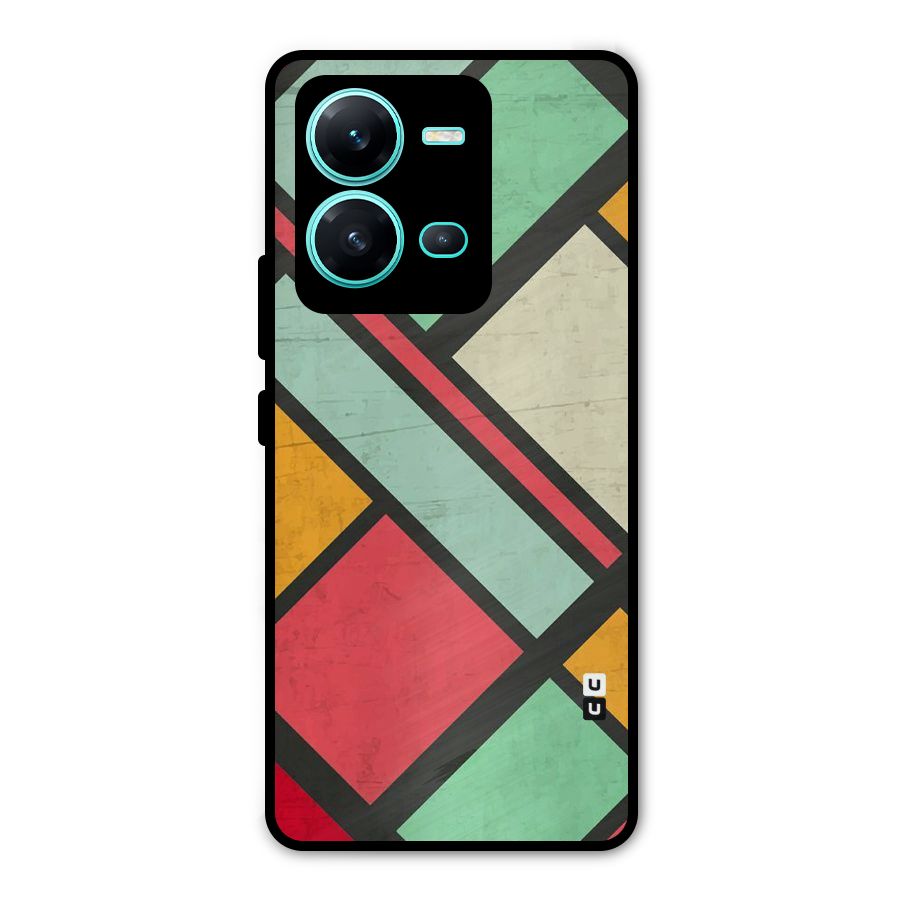 Check Colors Metal Back Case for Vivo V25