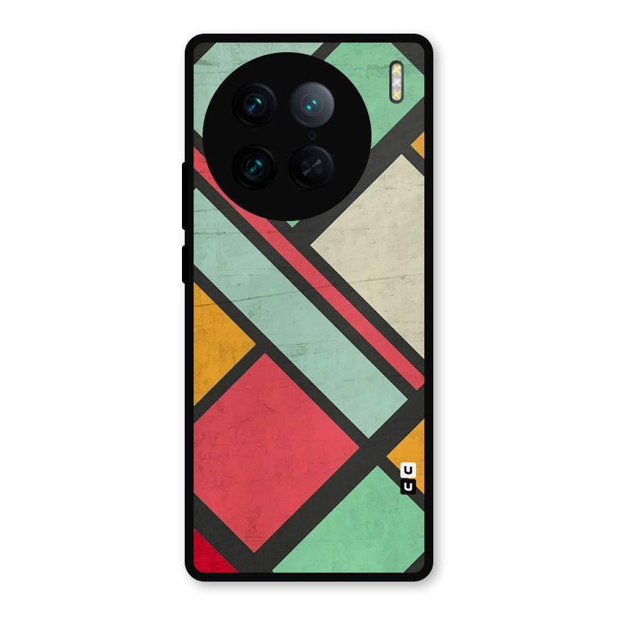 Check Colors Metal Back Case for Vivo X90 Pro