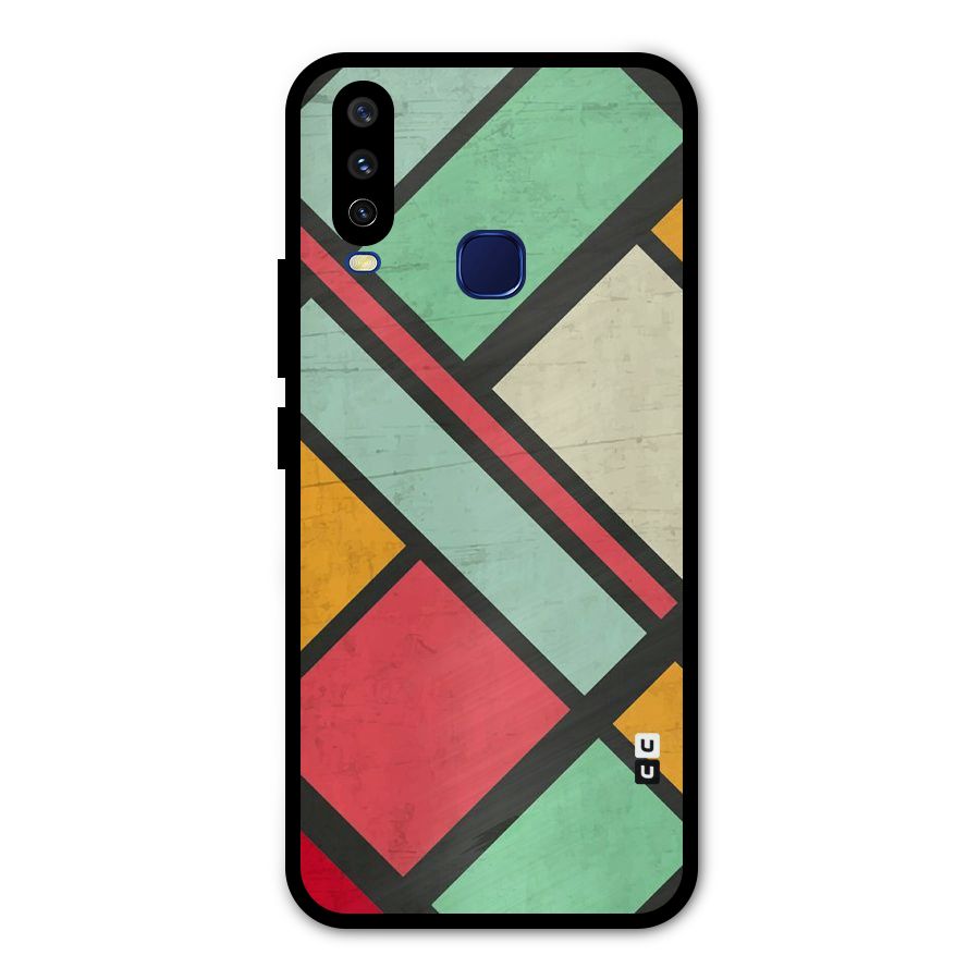 Check Colors Metal Back Case for Vivo Y15