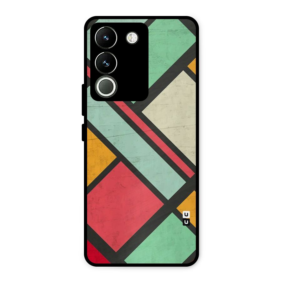 Check Colors Metal Back Case for Vivo Y200