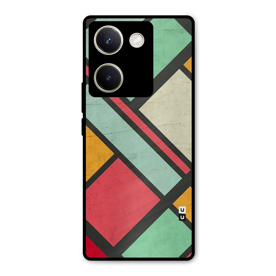 Check Colors Metal Back Case for Vivo Y200 Pro