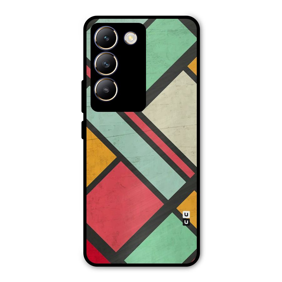 Check Colors Metal Back Case for Vivo Y200e