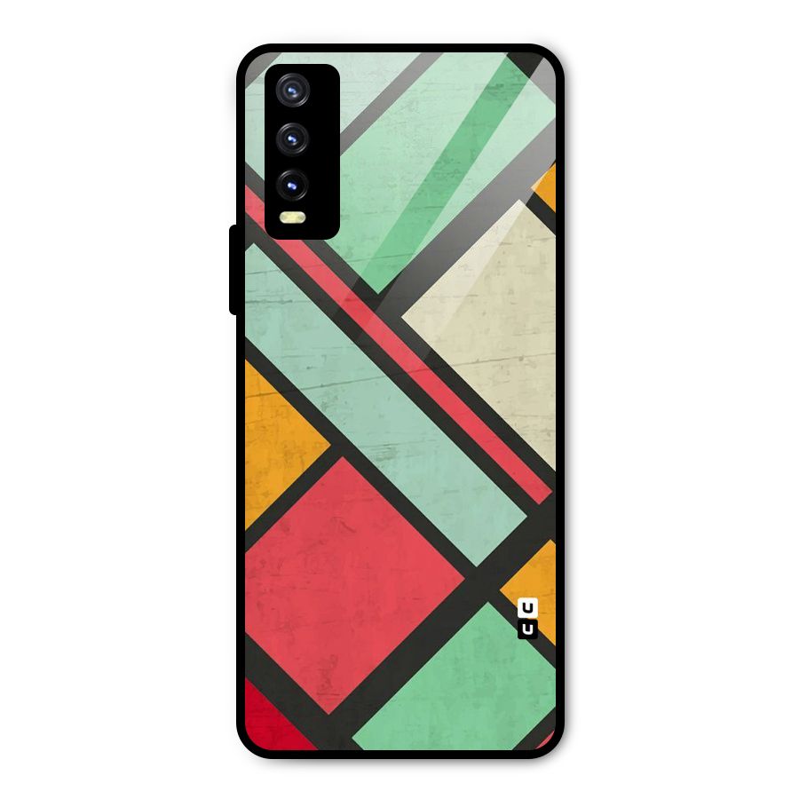 Check Colors Metal Back Case for Vivo Y20g