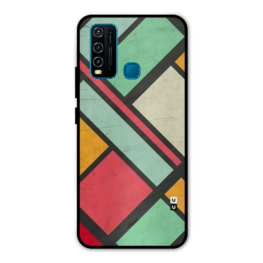Check Colors Metal Back Case for Vivo Y30