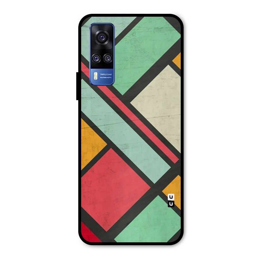 Check Colors Metal Back Case for Vivo Y31