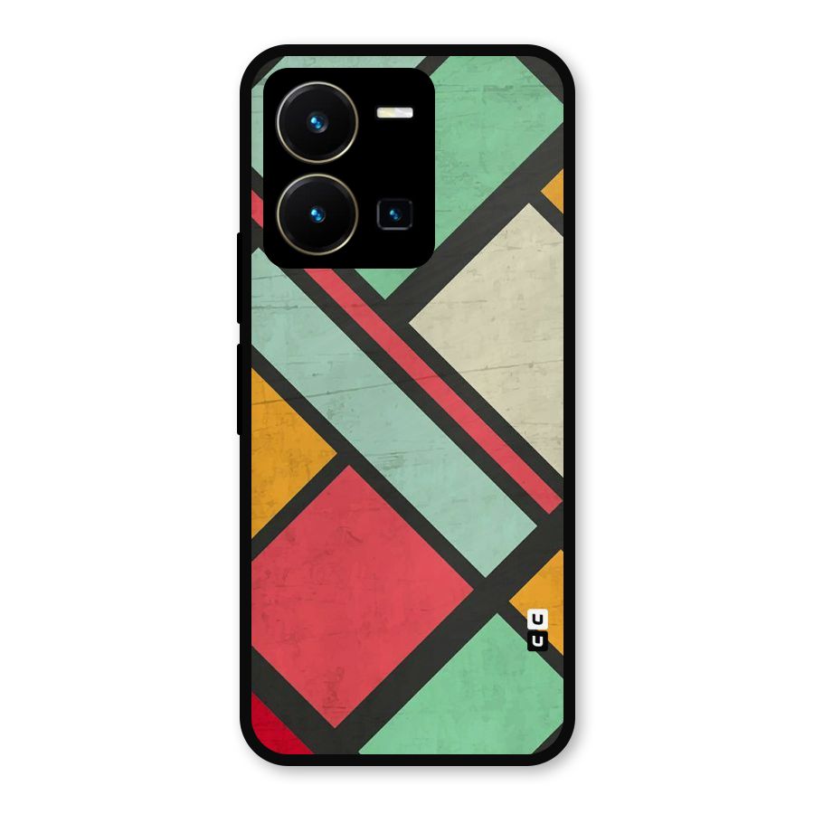 Check Colors Metal Back Case for Vivo Y35