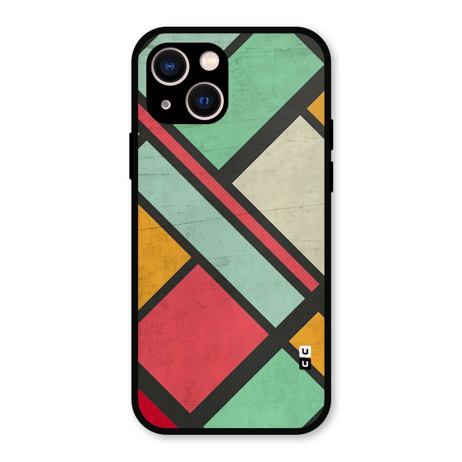 Check Colors Metal Back Case for iPhone 13