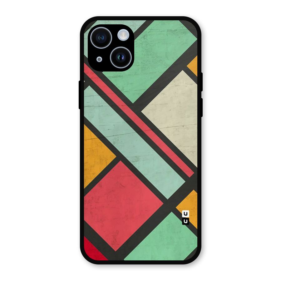Check Colors Metal Back Case for iPhone 14