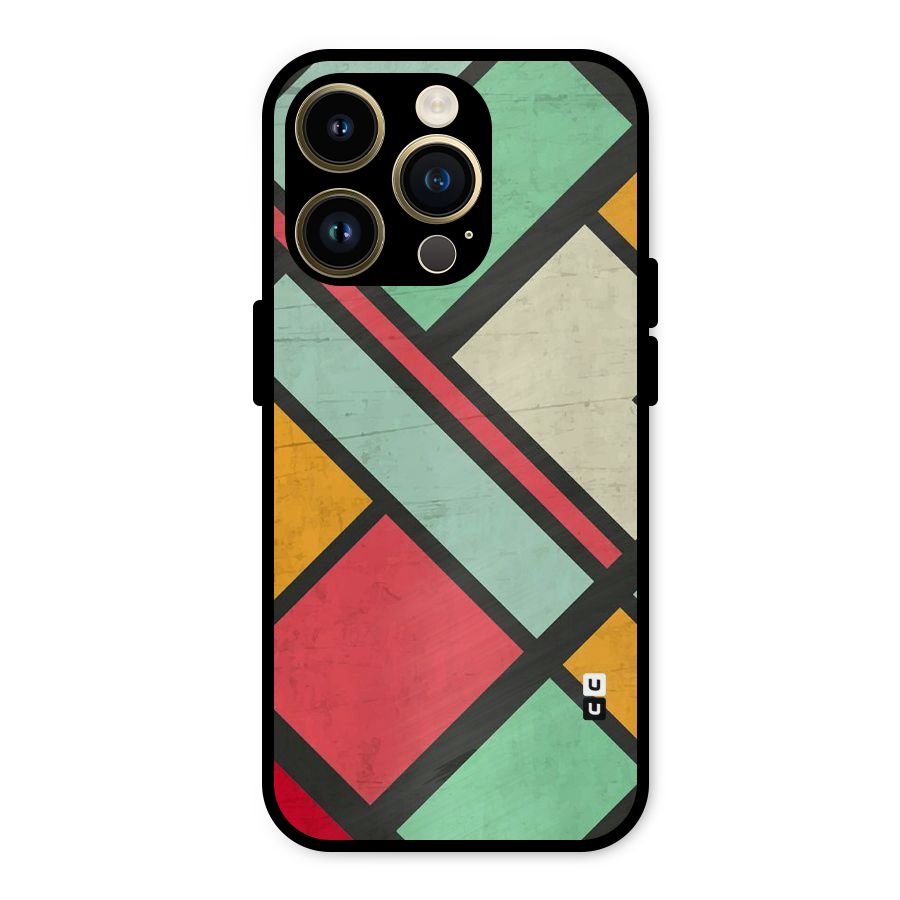 Check Colors Metal Back Case for iPhone 14 Pro