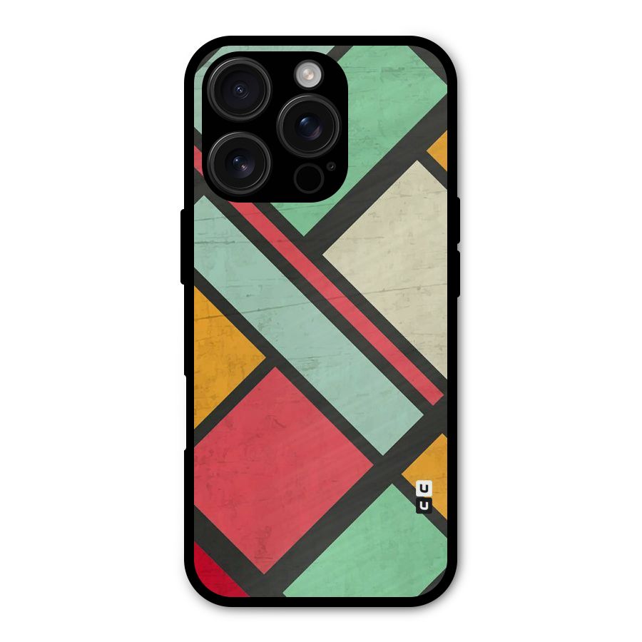 Check Colors Metal Back Case for iPhone 16 Pro