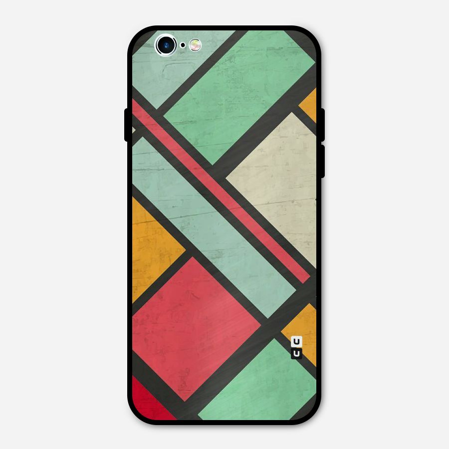 Check Colors Metal Back Case for iPhone 6 6s