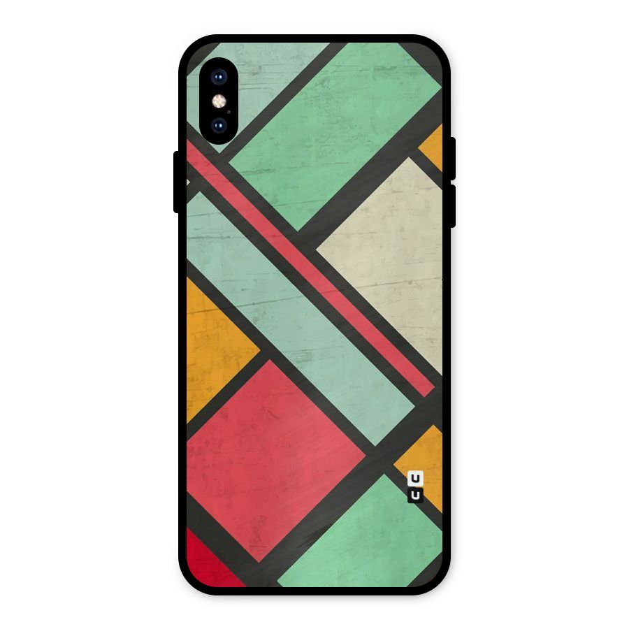 Check Colors Metal Back Case for iPhone XS Max